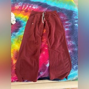 COPY - Figs Burgundy Kade Scrub Pants Medium/Tall